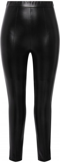 Ulla Popken Faux Leather Leggings Black - Jeans & Pantalons Femme Grandes Tailles – Plus Size - 