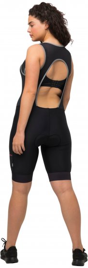 Ulla Popken Padded Cycling Zip Front Bodysuit Black - Jeans & Pantalons Femme Grandes Tailles – Plus Size - 