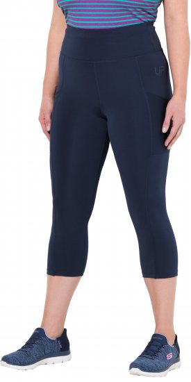 Ulla Popken Cropped High Waisted Leggings Navy - Jeans & Pantalons Femme Grandes Tailles – Plus Size - 