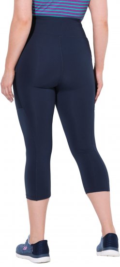 Ulla Popken Cropped High Waisted Leggings Navy - Jeans & Pantalons Femme Grandes Tailles – Plus Size - 