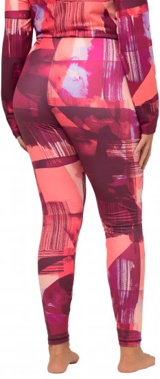 Ulla Popken Abstract Print Ski Leggings Red - Jeans & Pantalons Femme Grandes Tailles – Plus Size - 