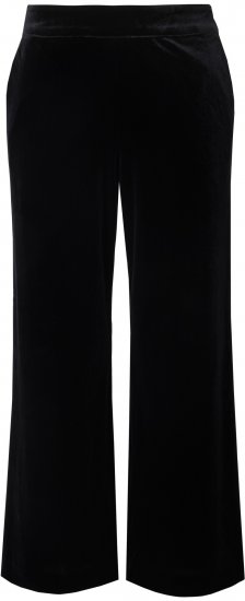Ulla Popken Velvet Suit Pants Black - Jeans & Pantalons Femme Grandes Tailles – Plus Size - 