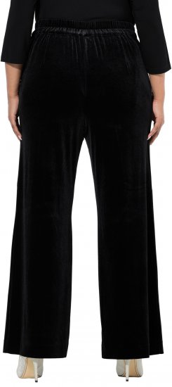 Ulla Popken Velvet Suit Pants Black - Jeans & Pantalons Femme Grandes Tailles – Plus Size - 