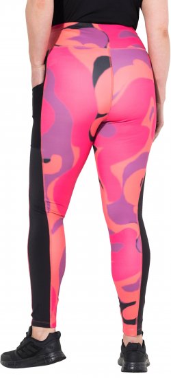 Ulla Popken Abstract Print Quick Dry Leggings Purple - Jeans & Pantalons Femme Grandes Tailles – Plus Size - 