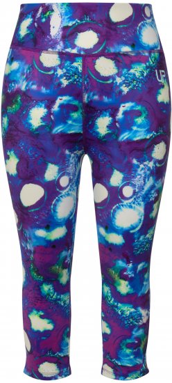 Ulla Popken Neon Bubble Quick Dry Leggings Blue - Jeans & Pantalons Femme Grandes Tailles – Plus Size - 