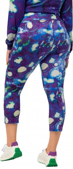 Ulla Popken Neon Bubble Quick Dry Leggings Blue - Jeans & Pantalons Femme Grandes Tailles – Plus Size - 