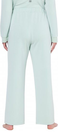 Ulla Popken Box Pleat Stretch Fit Yoga Pants Light Blue - Jeans & Pantalons Femme Grandes Tailles – Plus Size - 