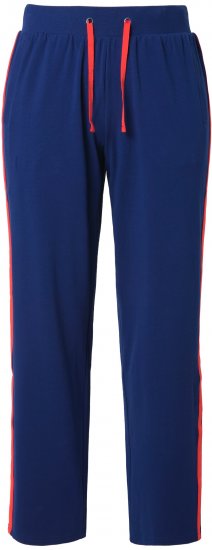 Ulla Popken Side Stripe Joggers Blue - Jeans & Pantalons Femme Grandes Tailles – Plus Size - 