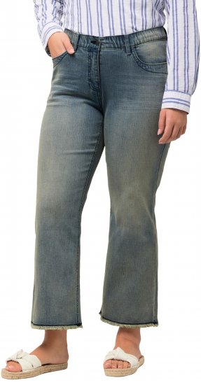 Ulla Popken Fringed Leg Mandy Jeans Blue - Jeans & Pantalons Femme Grandes Tailles – Plus Size - 