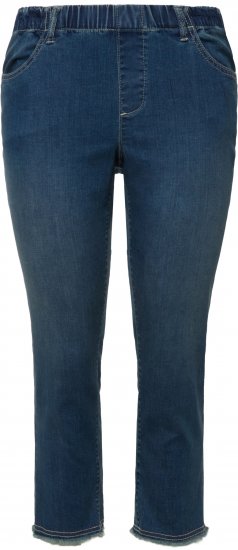 Ulla Popken Cropped Narrow Leg Jeans Blue Denim - Jeans & Pantalons Femme Grandes Tailles – Plus Size - 