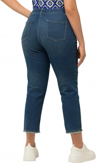 Ulla Popken Cropped Narrow Leg Jeans Blue Denim - Jeans & Pantalons Femme Grandes Tailles – Plus Size - 
