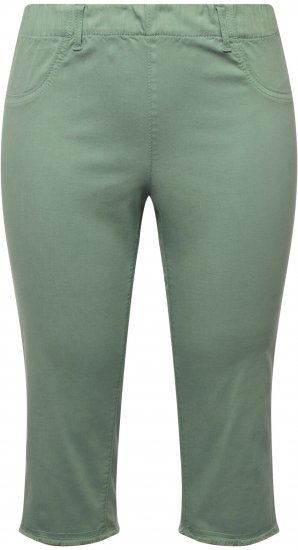 Ulla Popken Stretch Fit Raw Hem Moss Green - Jeans & Pantalons Femme Grandes Tailles – Plus Size - 