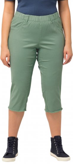 Ulla Popken Stretch Fit Raw Hem Moss Green - Jeans & Pantalons Femme Grandes Tailles – Plus Size - 