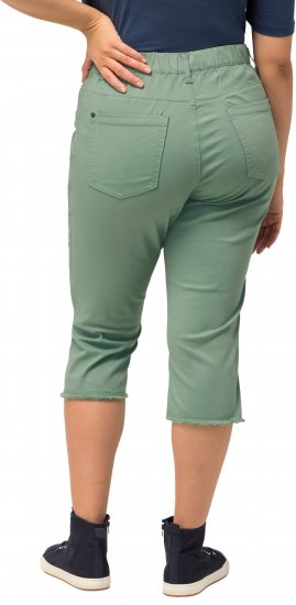 Ulla Popken Stretch Fit Raw Hem Moss Green - Jeans & Pantalons Femme Grandes Tailles – Plus Size - 