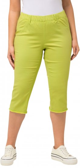 Ulla Popken Stretch Fit Raw Hem Capris Pistachio - Jeans & Pantalons Femme Grandes Tailles – Plus Size - 