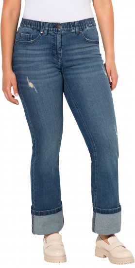 Ulla Popken Wide Cuff Stretch Fit Jeans Blue Denim - Jeans & Pantalons Femme Grandes Tailles – Plus Size - 
