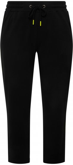 Ulla Popken Decorative Seam Sweatpants Black - Jeans & Pantalons Femme Grandes Tailles – Plus Size - 
