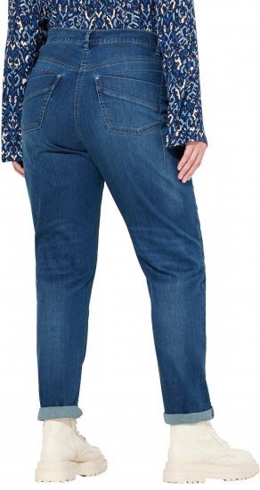 Ulla Popken Rivet Detail Mom Jeans Blue - Jeans & Pantalons Femme Grandes Tailles – Plus Size - 