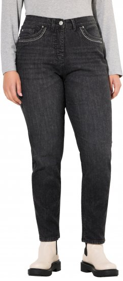 Ulla Popken Rivet Detail Mom Jeans Denim Blue - Jeans & Pantalons Femme Grandes Tailles – Plus Size - 