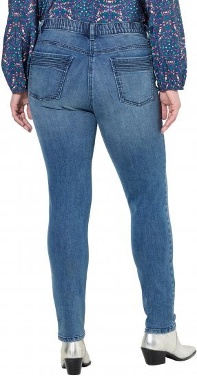 Ulla Popken Decorative Pocket Slim Stretch Jeans Blue Denim - Jeans & Pantalons Femme Grandes Tailles – Plus Size - 
