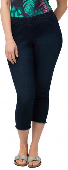 Ulla Popken Cropped Raw Hem Jeggings Denim Blue - Jeans & Pantalons Femme Grandes Tailles – Plus Size - 