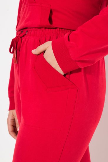 Ulla Popken Elastic Waist Sweatpants Red - Jeans & Pantalons Femme Grandes Tailles – Plus Size - 