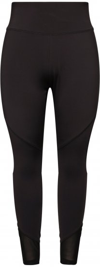 Ulla Popken Mesh Panel Leggings Black - Jeans & Pantalons Femme Grandes Tailles – Plus Size - 