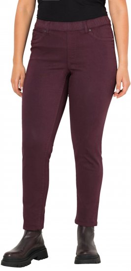 Ulla Popken Pull On Jeans Brown - Jeans & Pantalons Femme Grandes Tailles – Plus Size - 