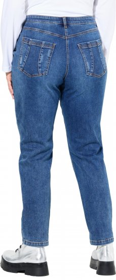 Ulla Popken Lightly Distressed Boyfriend Jeans Blue - Jeans & Pantalons Femme Grandes Tailles – Plus Size - 