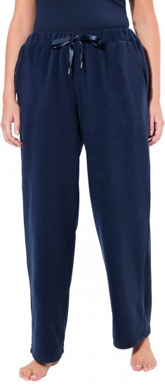 Ulla Popken Fleece Loungewear Pants Night Blue - Jeans & Pantalons Femme Grandes Tailles – Plus Size - 