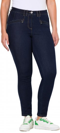 Ulla Popken High Waisted Stretch Fit Jeans Denim Blue - Jeans & Pantalons Femme Grandes Tailles – Plus Size - 