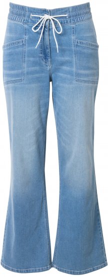 Ulla Popken Patch Pocket Elastic Waist Jeans Blue - Jeans & Pantalons Femme Grandes Tailles – Plus Size - 