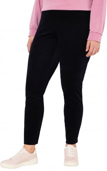 Ulla Popken Corduroy Leggings Navy - Jeans & Pantalons Femme Grandes Tailles – Plus Size - 