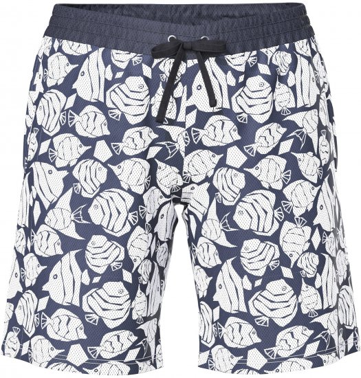 Ulla Popken Angelfish Mesh Shorts Blue - Jeans & Pantalons Femme Grandes Tailles – Plus Size - 
