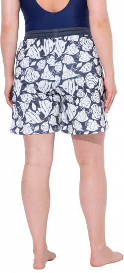 Ulla Popken Angelfish Mesh Shorts Blue - Jeans & Pantalons Femme Grandes Tailles – Plus Size - 