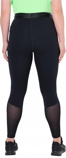 Ulla Popken Mesh Panel Quick Drying Performance Leggings Black - Jeans & Pantalons Femme Grandes Tailles – Plus Size - 