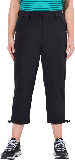 Ulla Popken Ultra Light Triple Function Cropped Softshell Pants Black - Jeans & Pantalons Femme Grandes Tailles – Plus Size - 