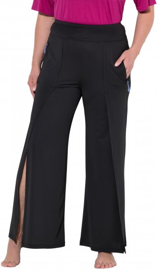 Ulla Popken Split Leg Uv Protective Pants Black - Jeans & Pantalons Femme Grandes Tailles – Plus Size - 