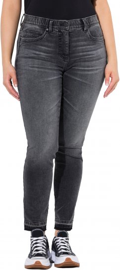 Ulla Popken Raw Edge Stretch Fit Jeans Black - Jeans & Pantalons Femme Grandes Tailles – Plus Size - 