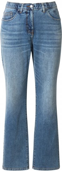 Ulla Popken Bow Embroidery Stretch Fit Jeans Blue Denim - Jeans & Pantalons Femme Grandes Tailles – Plus Size - 