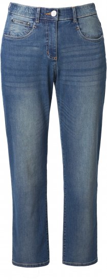 Ulla Popken Decorative Seam Stretch Fit Boyfriend Jeans Blue - Jeans & Pantalons Femme Grandes Tailles – Plus Size - 