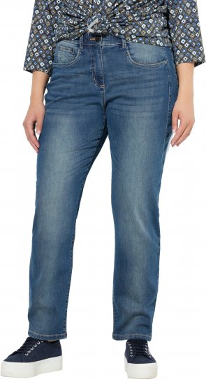 Ulla Popken Decorative Seam Stretch Fit Boyfriend Jeans Blue - Jeans & Pantalons Femme Grandes Tailles – Plus Size - 