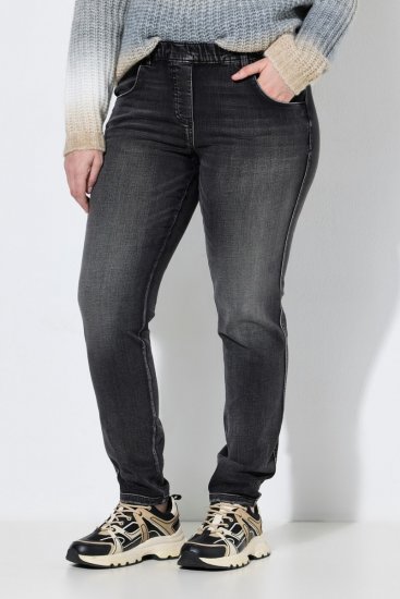 Ulla Popken Vintage Wash Jeggings Black - Leggings - Leggings grandes tailles