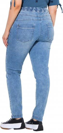 Ulla Popken Drawstring Jeggings Blue Denim - Jeans & Pantalons Femme Grandes Tailles – Plus Size - 