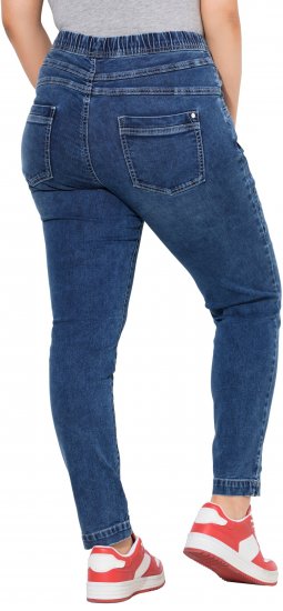 Ulla Popken Drawstring Jeggings Blue - Jeans & Pantalons Femme Grandes Tailles – Plus Size - 
