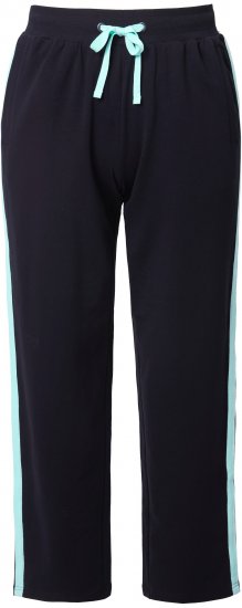 Ulla Popken Side Stripe Elastic Waist Joggers Black - Jeans & Pantalons Femme Grandes Tailles – Plus Size - 