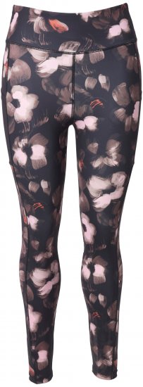 Ulla Popken Abstract Print Quick Dry Sports Leggings Black - Jeans & Pantalons Femme Grandes Tailles – Plus Size - 