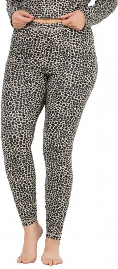 Ulla Popken Leopard Print Ski Leggings Black - Jeans & Pantalons Femme Grandes Tailles – Plus Size - 