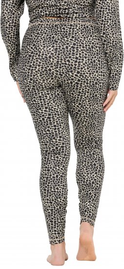 Ulla Popken Leopard Print Ski Leggings Black - Jeans & Pantalons Femme Grandes Tailles – Plus Size - 