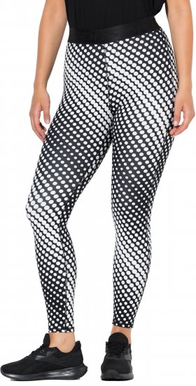 Ulla Popken Polka Dot Performance Leggings Black - Jeans & Pantalons Femme Grandes Tailles – Plus Size - 